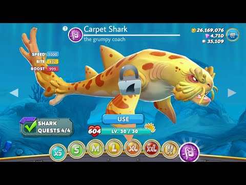 NEW GIANT SIZE HEIDI WOBBEGONG UNLOCKED AND GAMEPLAY - Hungry Shark World