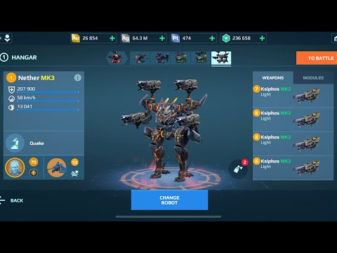 Nether Ksiphos new light Weapons | War Robots Gameplay