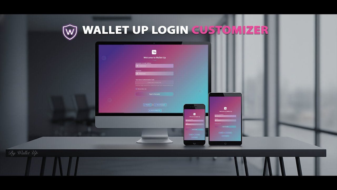 WalletUp Login Customizer demo video