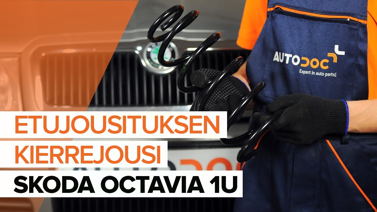 Kuinka vaihtaa jousi eteen Skoda Octavia 1U-autoon – vaihto-ohje
