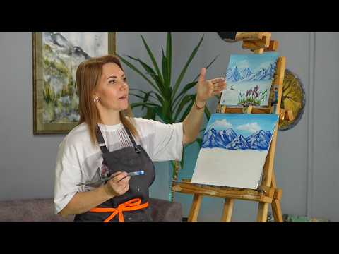 "Игры узоров" - рисуем весеннюю картину гуашью. Часть 1 (Бийское телевидение)