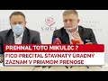 Prehnal TOTO Mikulec Fico číta šťavnatý úradný Záznam V Priamom Prenose SMER SD Politika Dne