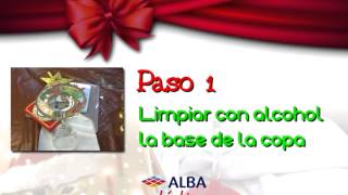 Paso a paso para realizar copas navideñas - Alba Artística