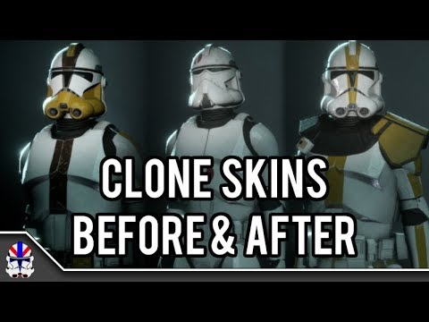 Phase 2 Clone Skins Comparison - Old to New! - Star Wars Battlefront 2