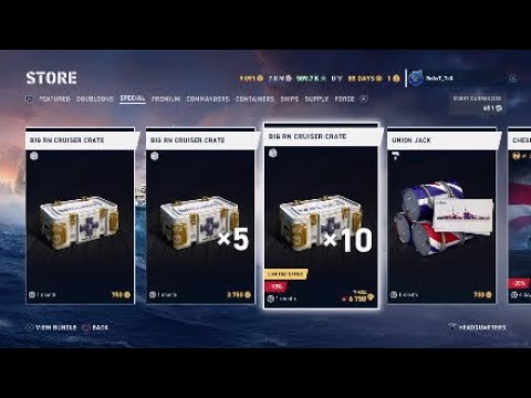 Heavy British Cruiser and Winter Crate Opening (15x) | World of Warships: Legends