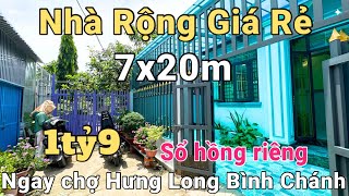 Tâm Tư Bán Nhà Chính Chủ Sổ Hồng Riêng Rộng Giá Rẻ Ngỡ Ngàng 7x20m đúng giá 1 tỷ 9 còn bớt