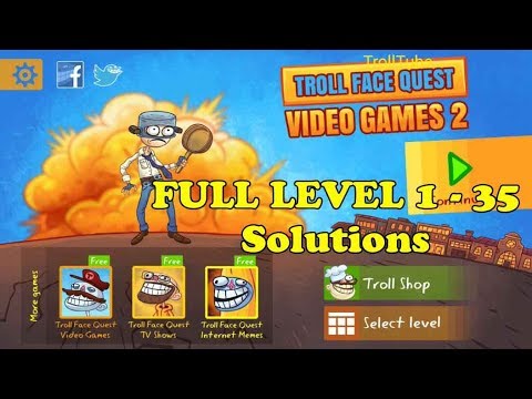 Troll Face Quest Video Games 2 All Levels 1 - 35 Walkthrough iOS / Android