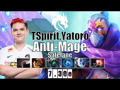 Anti-Mage Safelane | TSpirit.Yatoro | YATORO GOD 12 MINS BATTLE FURY | 7.30e Gameplay Highlights
