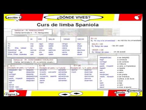 Curs video de limba Spaniola - Lectia 11