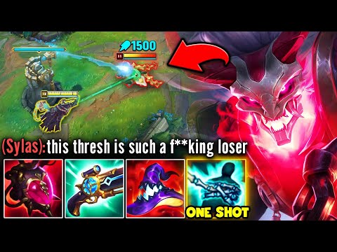 THRESH BUT I'M MID LANE AND MAKE THE ENEMY SYLAS RAGE (1000 AP THRESH HOOKS)