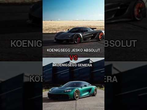 KOENIGSEGG JESKO ABSOLUT VS KOENIGSEGG GEMERA BATTLE!🔥. #cars #like #share #subscribe #comment.