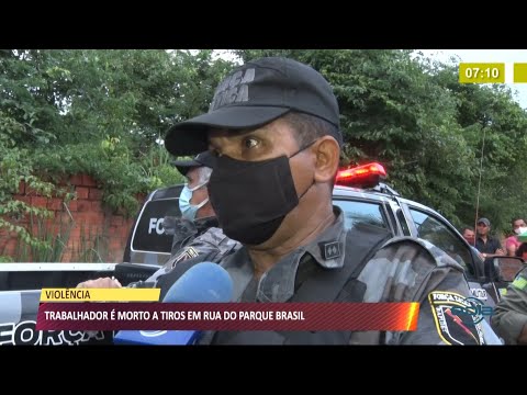 Homem é morto a tiros no meio da rua no bairro Parque Brasil 29 03 2021