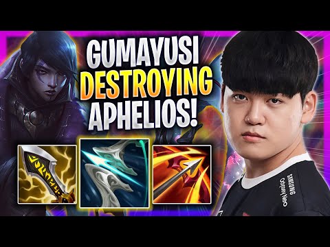 GUMAYUSI DESTROYING WITH APHELIOS! - T1 Gumayusi Plays Aphelios ADC vs Draven! | Season 2023