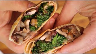 Vegan Bean Burrito - refried beans burrito recipe - plant-based diet - wfpb