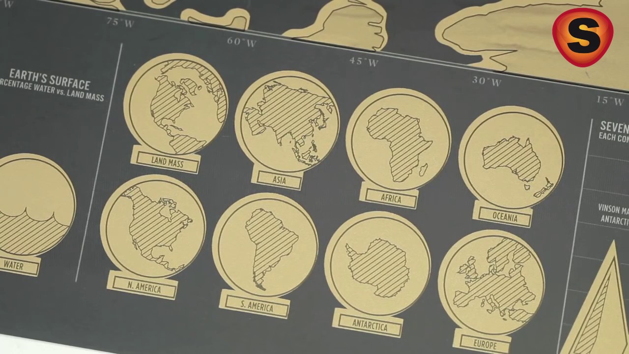 La carte du monde à gratter Deluxe