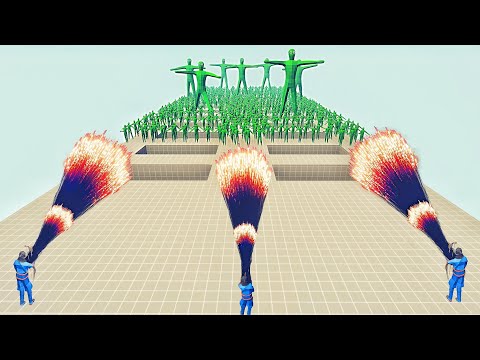 100x ZOMBIE + GIANTS vs 3x EVERY GOD - Totally Accurate Battle Simulator TABS
