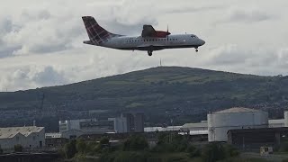 Loganair ATR42-500 Arrives in Belfast BHD 7/6/25 5th tracked plane on Flightradar with 1,000 people