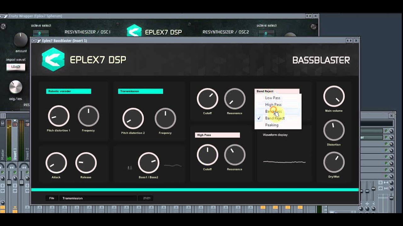 Eplex7 DSP Bassblaster + Spherum FX synth, Special Sci-fi effects / DarkPsy Hitech FX vst plug-in - YouTube