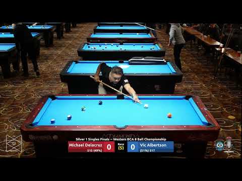 Michael Delacruz vs Vic Albertson - Silver 1 Singles Finals - 2023 Western BCA 8 Ball Championship