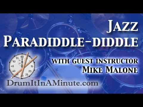 Jazz paradiddle-diddle jazz drumset fill lesson: with guest instructor Mike Malone