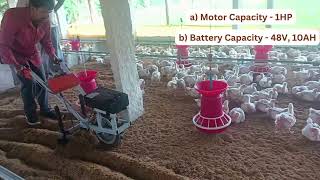 Electric Poultry Raking | Poultry Farming | Suryanirbhar Agritech | Battery Raking Machine