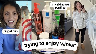 VLOG ❄️ target run, desk tour, cheap skincare fave + getting a facial!