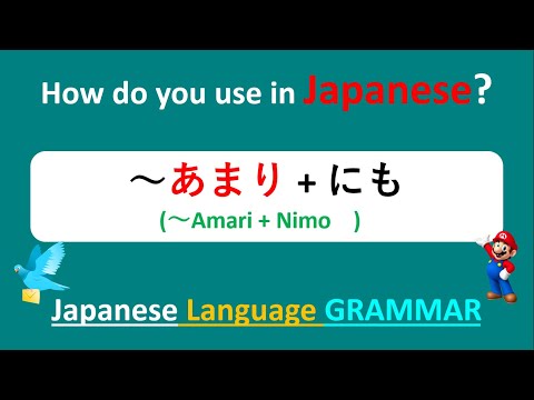 How do you use " あまり~にも " || " Amari + Nimo "  Japanese Language.