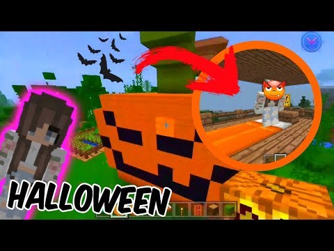 EU E ELA FIZEMOS A DECORAÇÃO DO HALLOWEEN NO MINECRAFT 
