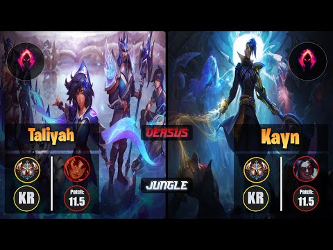 Challenger TALIYAH [Dark Harvest] (Jungle) VS  KAYN - Challenger KR Patch 11.5