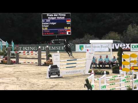 Cheer (*2002, Cisco x Contender ), 1.40m class at CSI** Ising, 1st place, Grand Prix horse