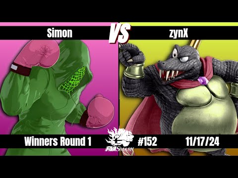 RVA Smash 152 | Simon (Little Mac) vs zynX (King K. Rool) | Winners Round 1 | 19 Entrants | SSBU