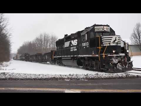 Three NS Fort Wayne Line Locals in the Canton, Ohio, area in January 2022