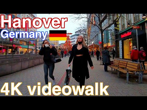 Hanover, Germany 🇩🇪 - Evening Walking Tour - Hanover by Walk 4K Ultra HD (60fps)