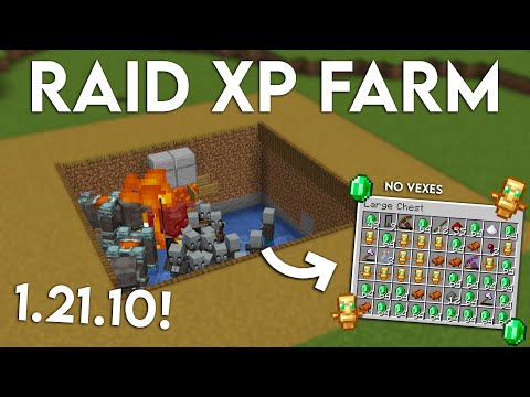 NEW UPDATED MINECRAFT JAVA 1.21.10 RAID FARM TUTORIAL