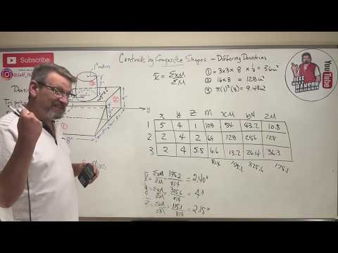 Statics: Lesson 41 - Centroid of Mass, Body with Different Densities