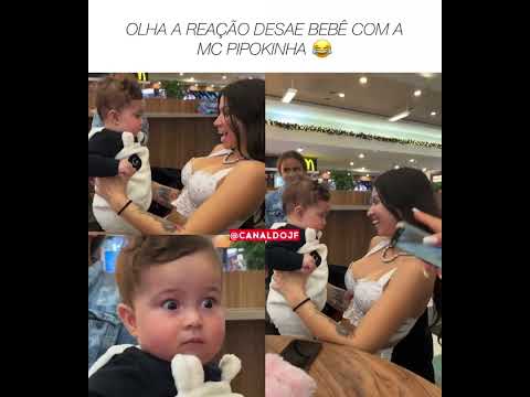 A reação desse bebê com a MC Pipokinha 😂