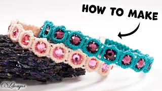 Sparkly macrame bracelet tutorial that's perfect for party and everyday 🤩