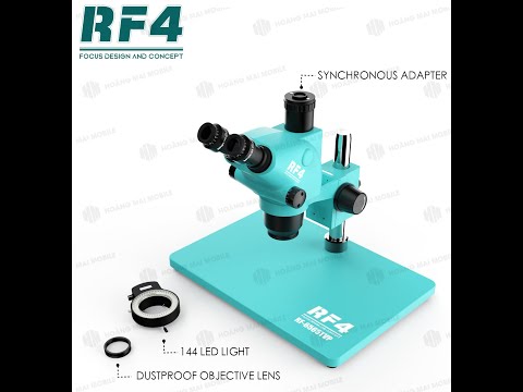 Kính hiển vi 3 mắt RF4 RF-6565TVP (đầu nối, đèn led, kính chắn bụi)