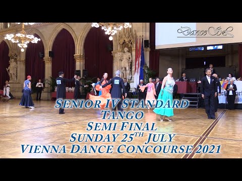 Vienna Dance Concourse 2021 - Senior IV Standard Tango WDSF - Semi Final - 25 July 2021