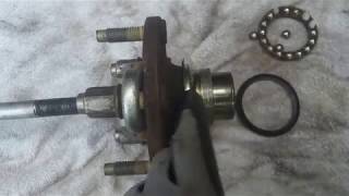 How to replace front wheel bearing & hub press in type Mazda tribute 2001-2011