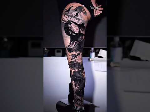 mirko ponti Jurassic realistic beautiful tattoo #tattoo #tattoos #tattooart#tattooartist#art #shorts