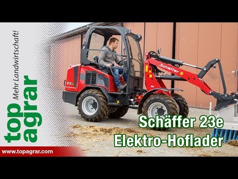 Reicht der Akku-Lader auf dem Hof - Schäffer 23e im top agrar Fahrbericht