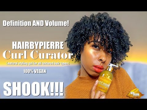 Definition AND Volume HAIRBYPIERRE Curl Curator | Vegan Gel Natural Hair Video