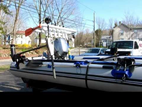 Inflatable fishing boat tips