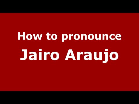 How to pronounce Jairo Araujo (Mexico/Mexican Spanish) - PronounceNames.com