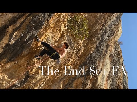 First ascent of “The End” 8c+, Medveja, 29.1.2022