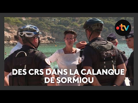 Les CRS dans la calanque de Sormiou pour rassurer face aux dégradations