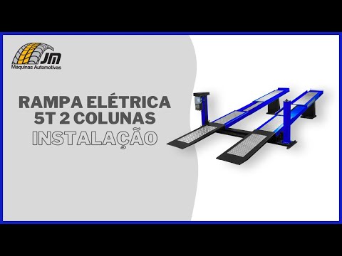 Rampa para Alinhamento Elétrica  5 Toneladas (5.000Kg) 380V Trifásica Preta JM MAQUINAS-6680 - Video