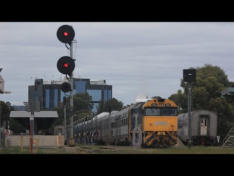 Australian Alco leads The Legendary Ghan - Top & Tail Passenger Train