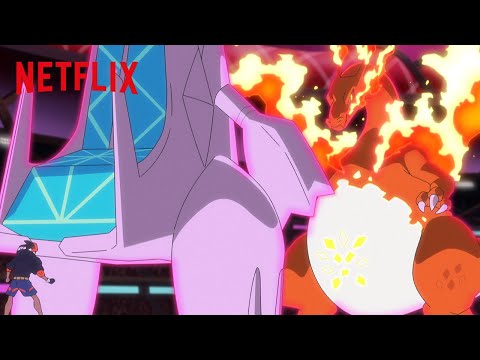 Gigantamax Duraludon vs Gigantamax Charizard | Pokémon Journeys: The Series | Netflix Futures